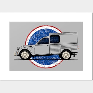 My drawing of the classic french small van Posters and Art